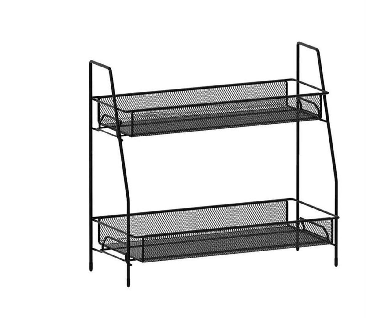 2 TIER MESH METAL COUNTER STORAGE RACK