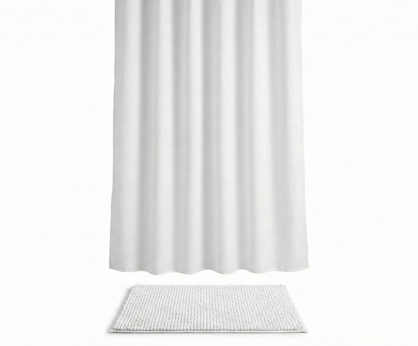 2pc Bath Set (Curtain 178x183cm + Toggle Rug 43x61cm)