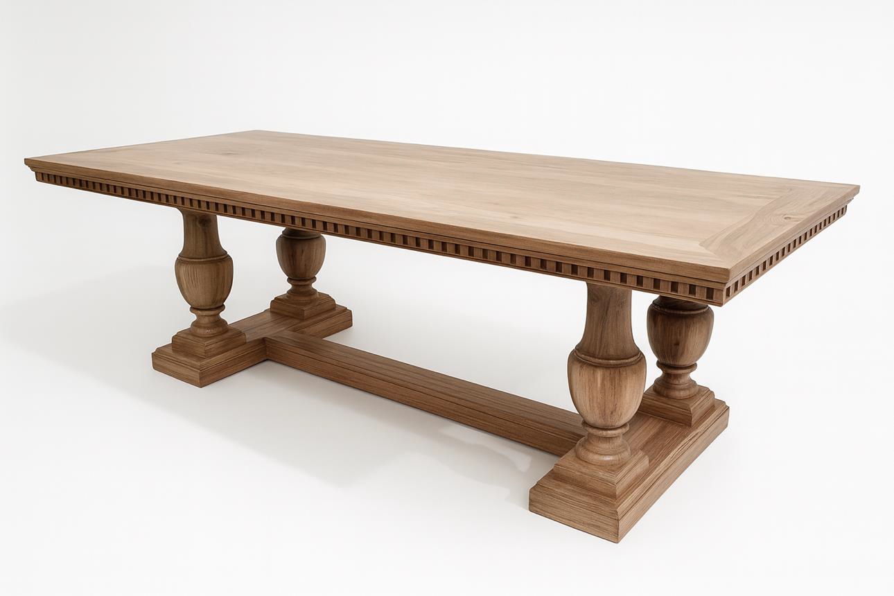 8 SEATER ENGLISH TRESTLE TABLE - 8FT X 3.5FT