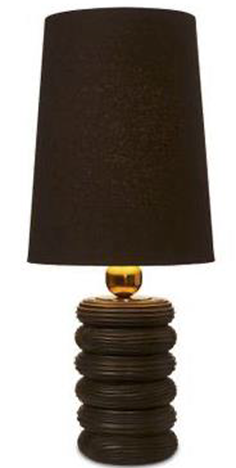 BLACK AND GOLD WOODEN TABLE LAMP