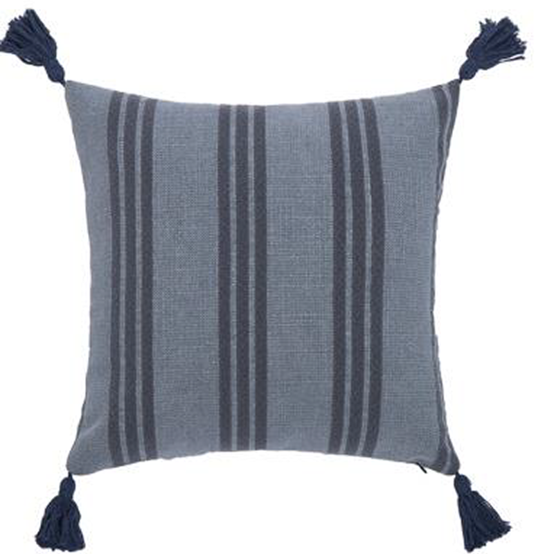 PALM LANE STRIPED LINEN COTTON CUSHION