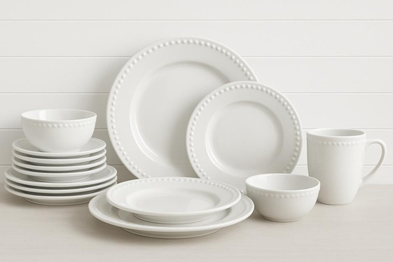 Capri Beaded Edge 16-Piece Dinnerware Set