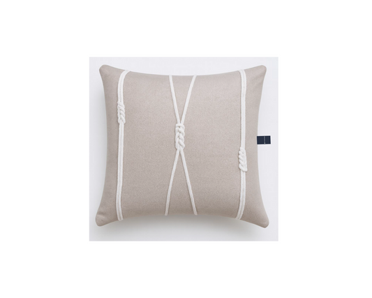 SHELL MOTIF BEAD APPLIQUE DEC CUSHION
