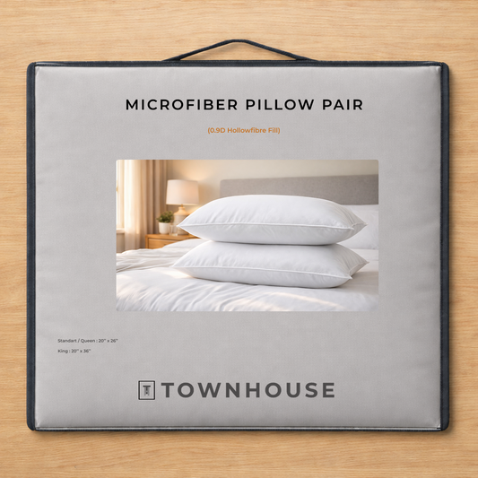 Microfiber Pillow Pair (0.9D Hollowfibre Fill)