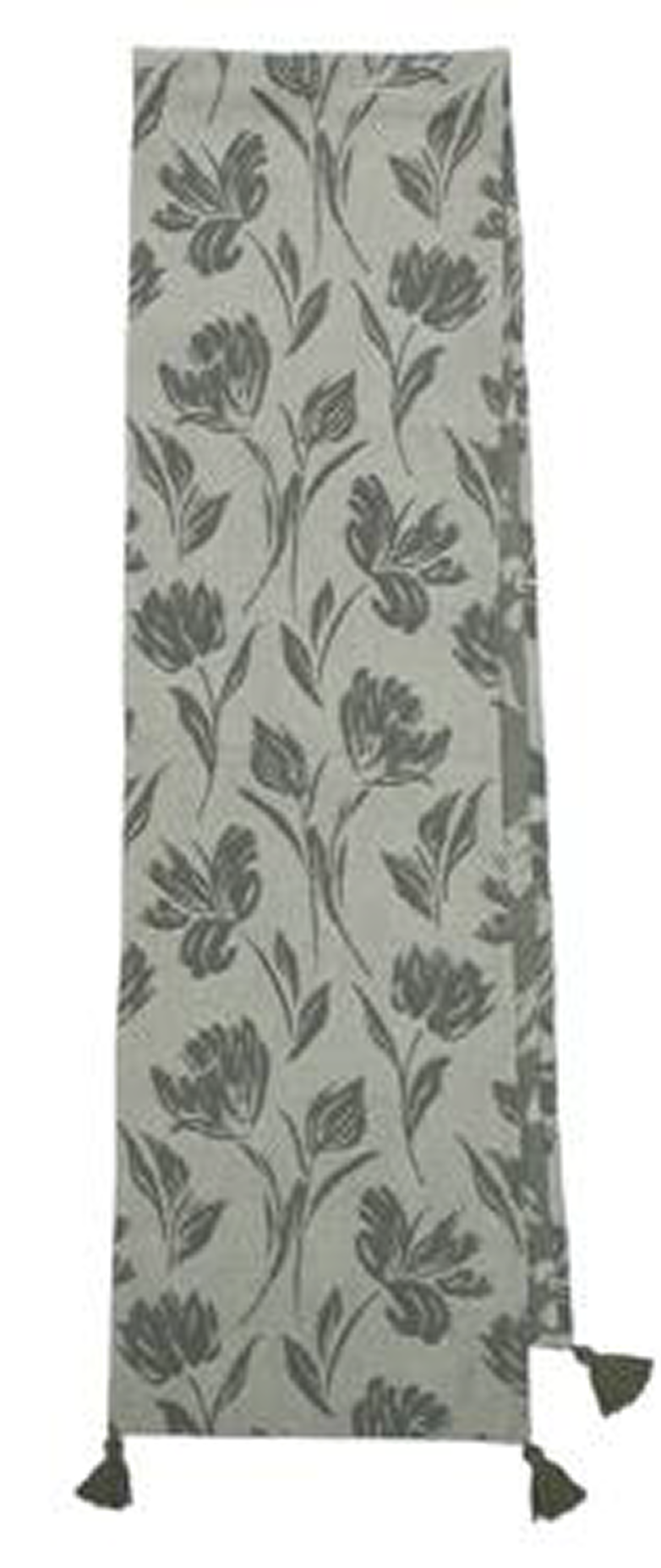 PALM LANE FLORAL JACQUARD LINEN COTTON TABLE RUNNER