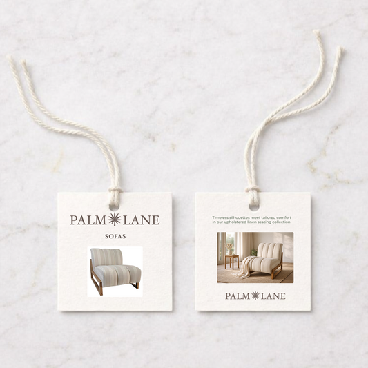 PALM LANE LINEN BLEND WITH WOODEN FRAME