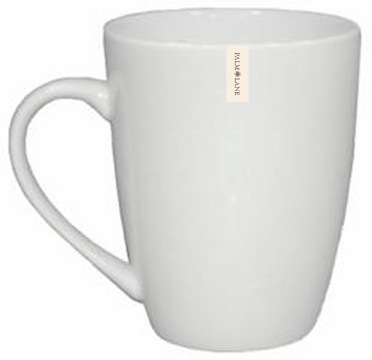 PALM LANE PORCELAIN CLASSIC BORDER MUG 10.5OZ