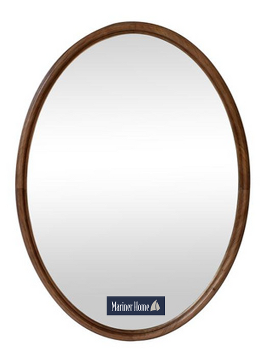 Wood Framed Oval Mirror