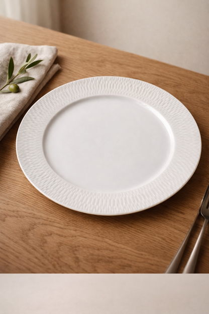 PALM LANE PORCELAIN TEXTURE BORDER 10.7IN DINNER PLATE