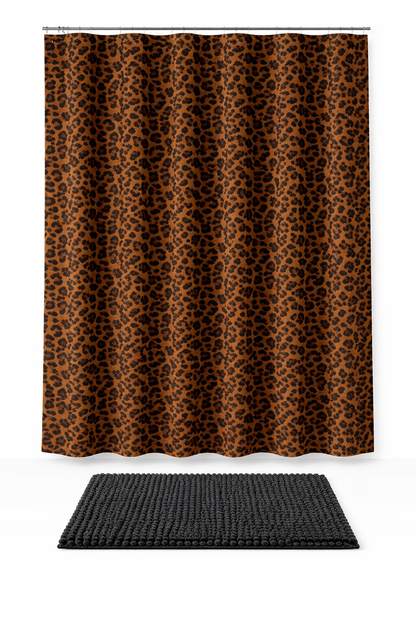2pc Bath Set (Curtain 178x183cm + Toggle Rug 43x61cm)