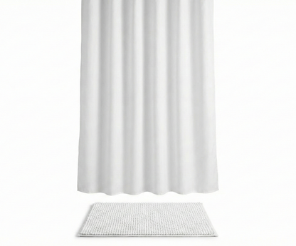 2pc Bath Set (Curtain 178x183cm + Toggle Rug 43x61cm)