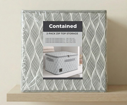 2 PC STORAGE ZIP TOP STORAGE BOX