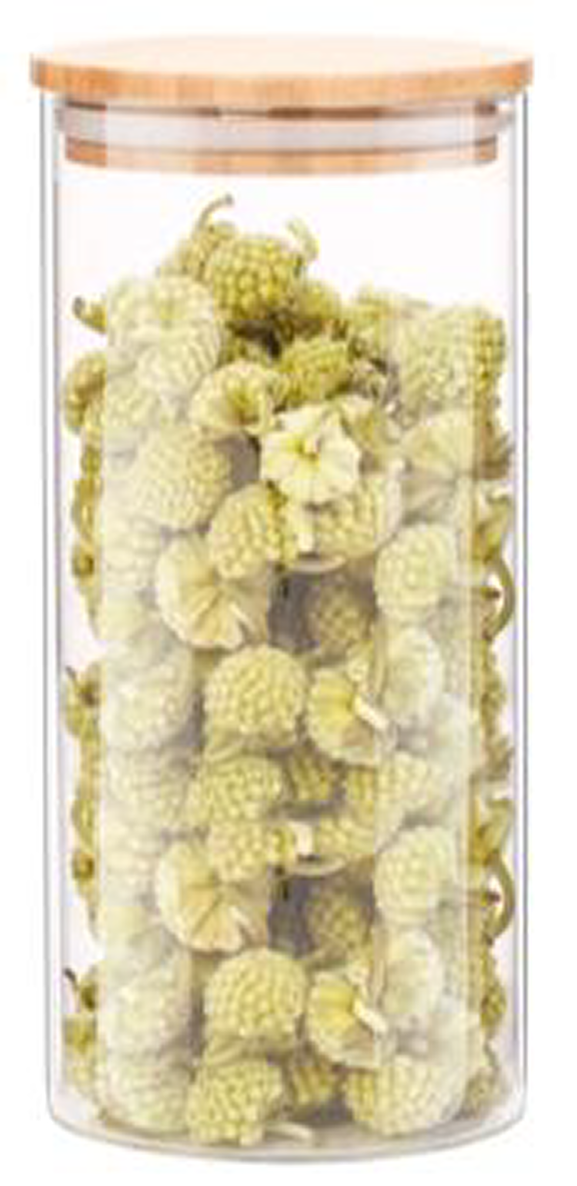 3 PC BAMBOO TOP GLASS CONTIANER 1400ML