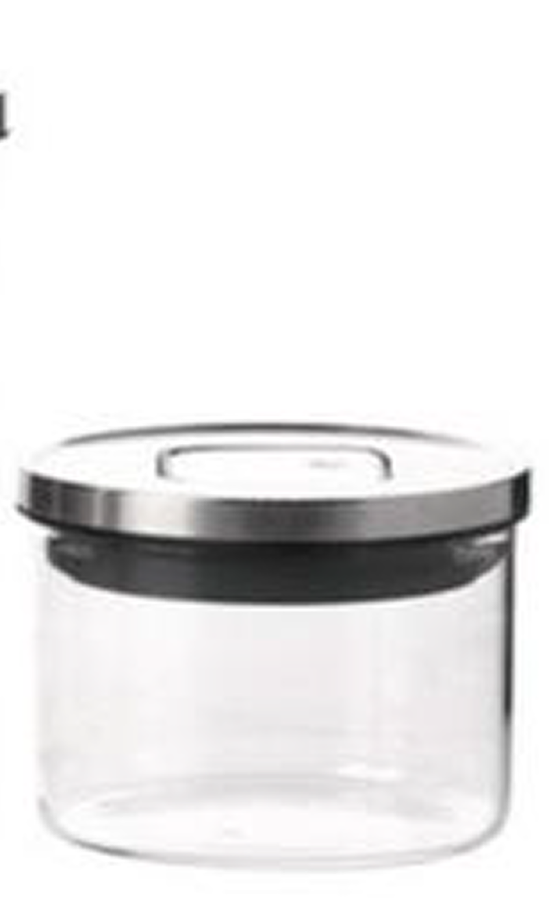 3 PC STAINLESS STEEL TOP GLASS JAR 325ML