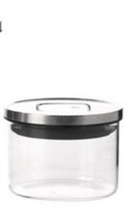 3 PC STAINLESS STEEL TOP GLASS JAR 325ML