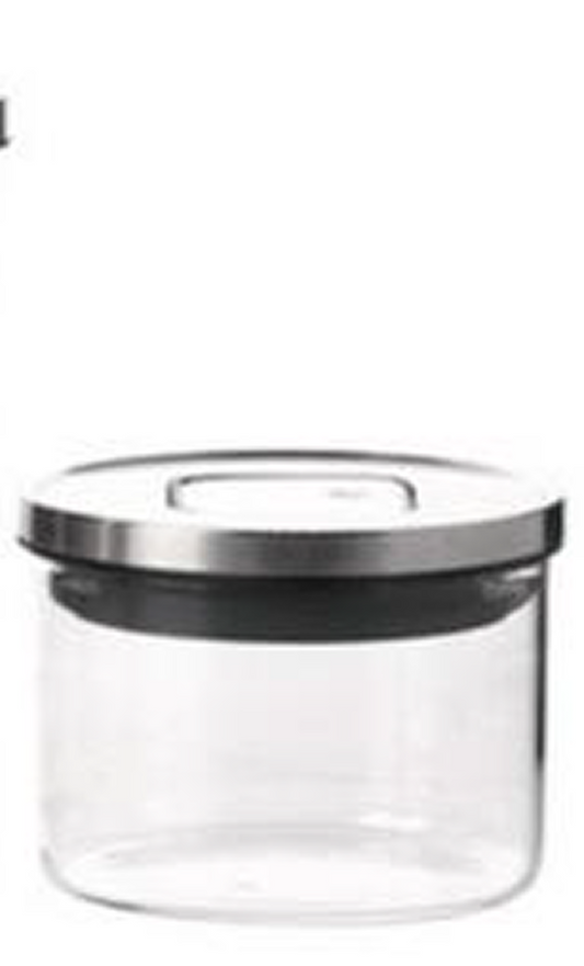 3 PC STAINLESS STEEL TOP GLASS JAR 325ML