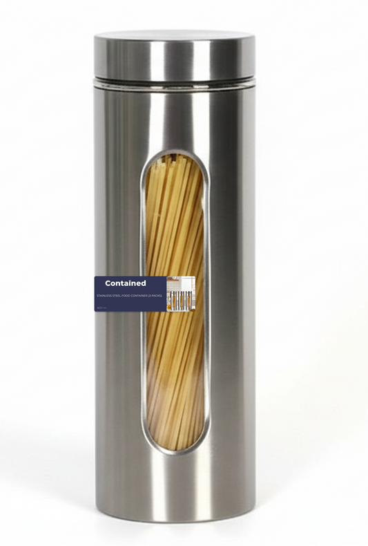 3 PC 307 STAINLESS STEEL FOOD CONTAINER 1800ML