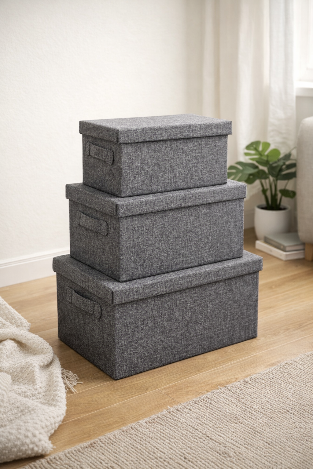 NON WOVEN FOLDABLE 3 PIECE BOX SET