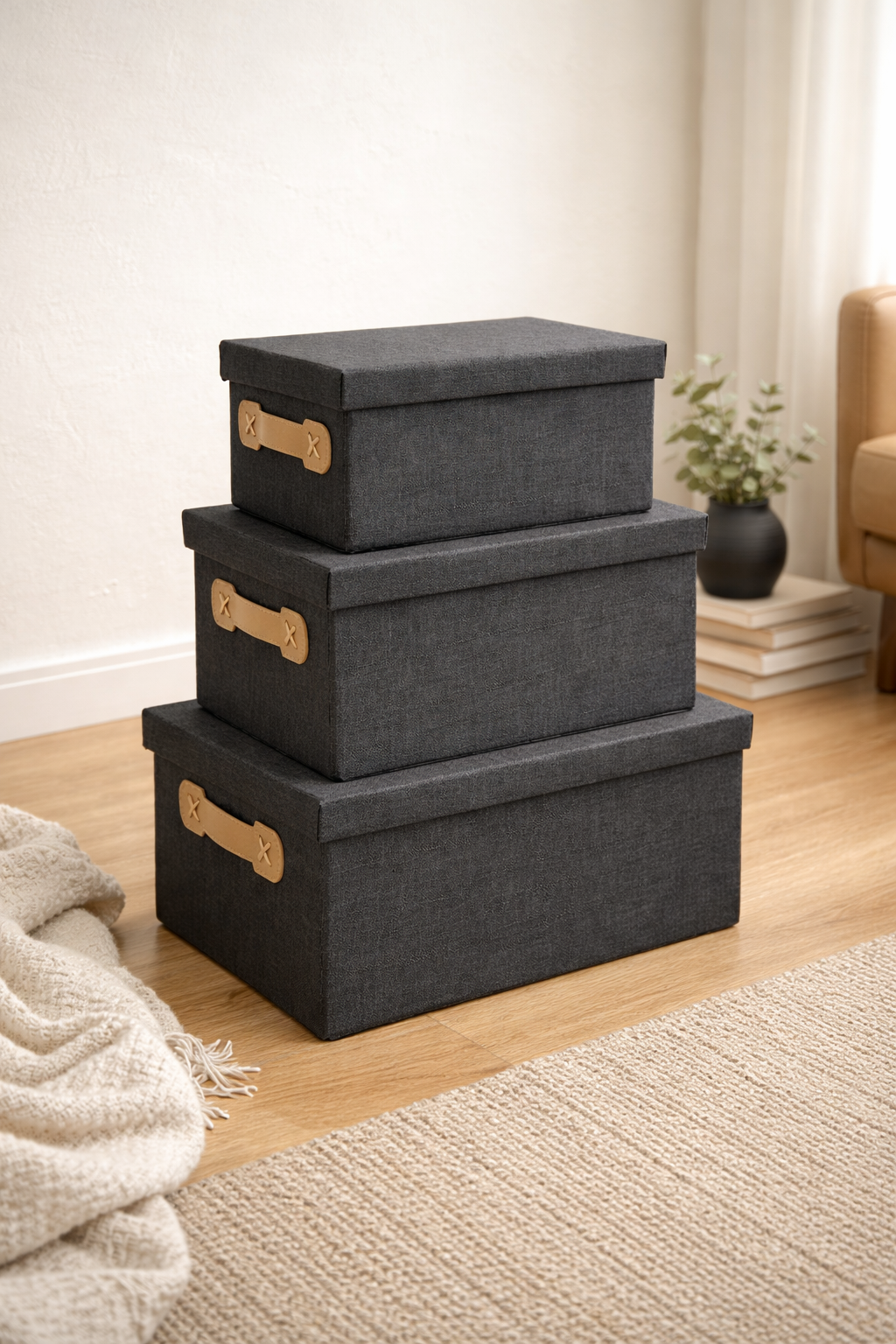 NON WOVEN FOLDABLE 3 PIECE BOX SET
