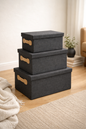 NON WOVEN FOLDABLE 3 PIECE BOX SET