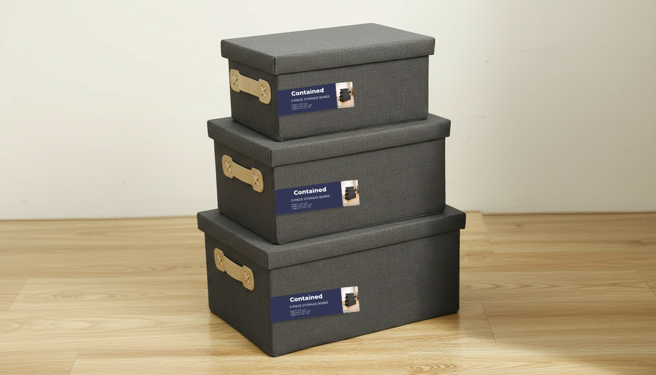 NON WOVEN FOLDABLE 3 PIECE BOX SET
