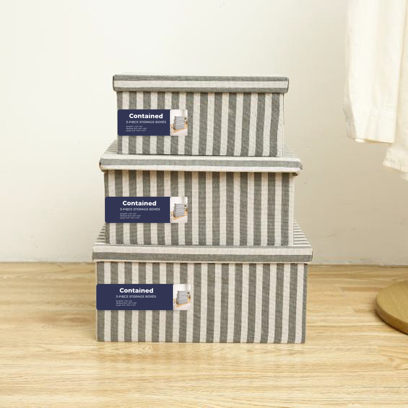 NON WOVEN FOLDABLE 3 PIECE BOX SET