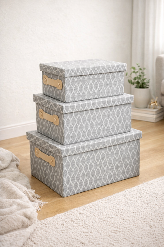 NON WOVEN FOLDABLE 3 PIECE BOX SET