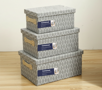 NON WOVEN FOLDABLE 3 PIECE BOX SET