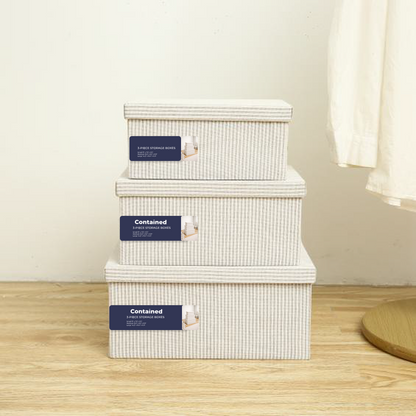 NON WOVEN FOLDABLE 3 PIECE BOX SET