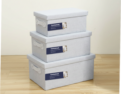 NON WOVEN FOLDABLE 3 PIECE BOX SET