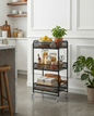 FOLDABLE 3 TIER METAL STORAGE CART