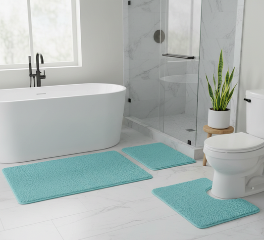 3-piece Bathmat Set (Bathmat 16x24, Bathmat 24x40, Contour 21.2x23.6)