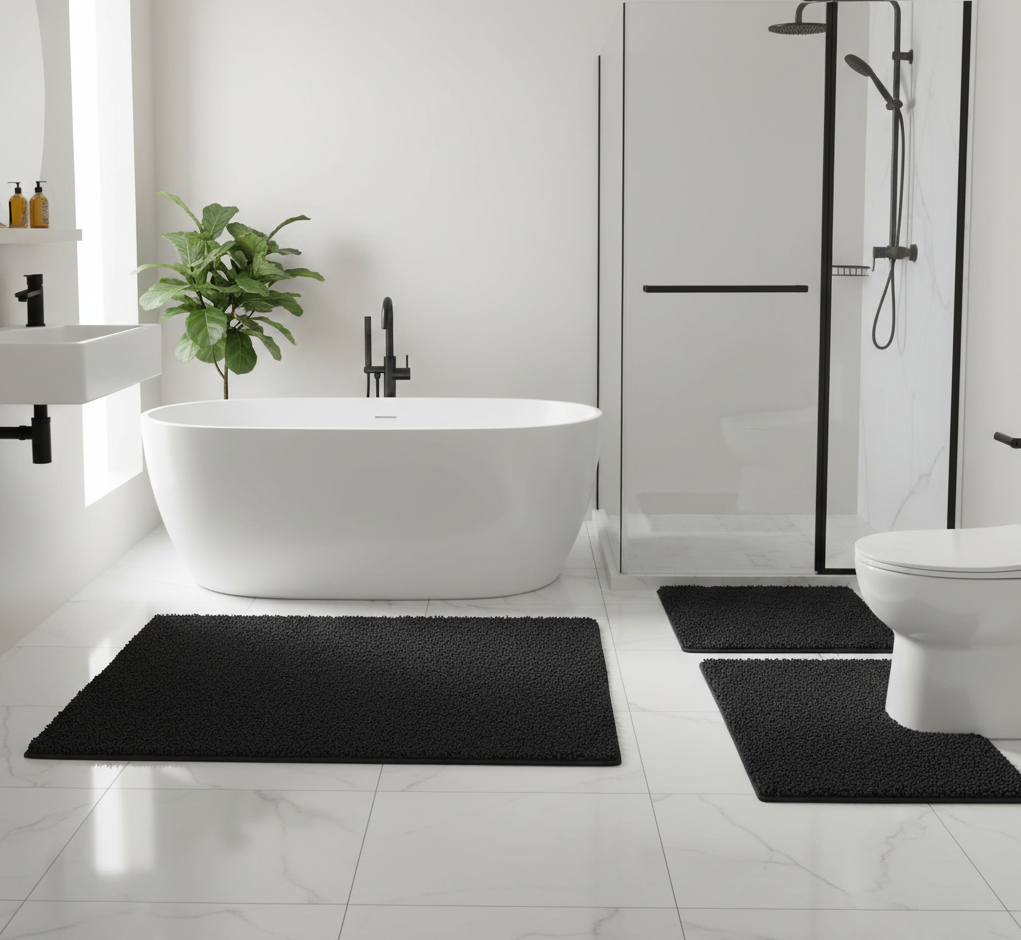 3-piece Bathmat Set (Bathmat 16x24, Bathmat 24x40, Contour 21.2x23.6)
