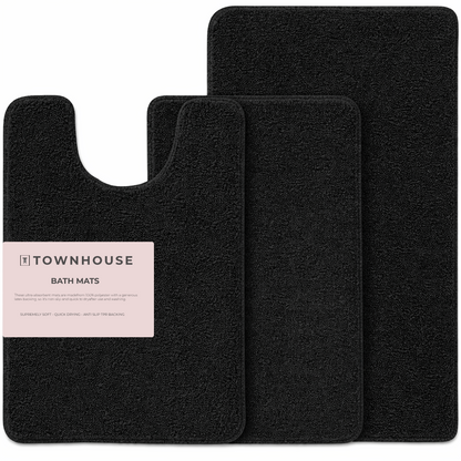 3-piece Bathmat Set (Bathmat 16x24, Bathmat 24x40, Contour 21.2x23.6)