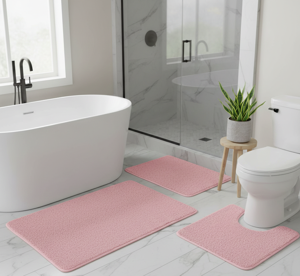 3-piece Bathmat Set (Bathmat 16x24, Bathmat 24x40, Contour 21.2x23.6)