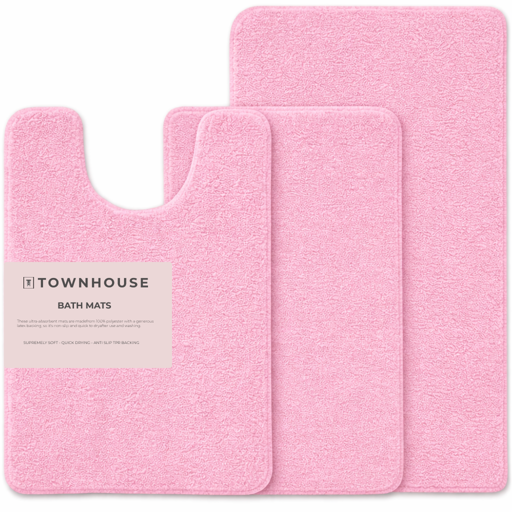 3-piece Bathmat Set (Bathmat 16x24, Bathmat 24x40, Contour 21.2x23.6)