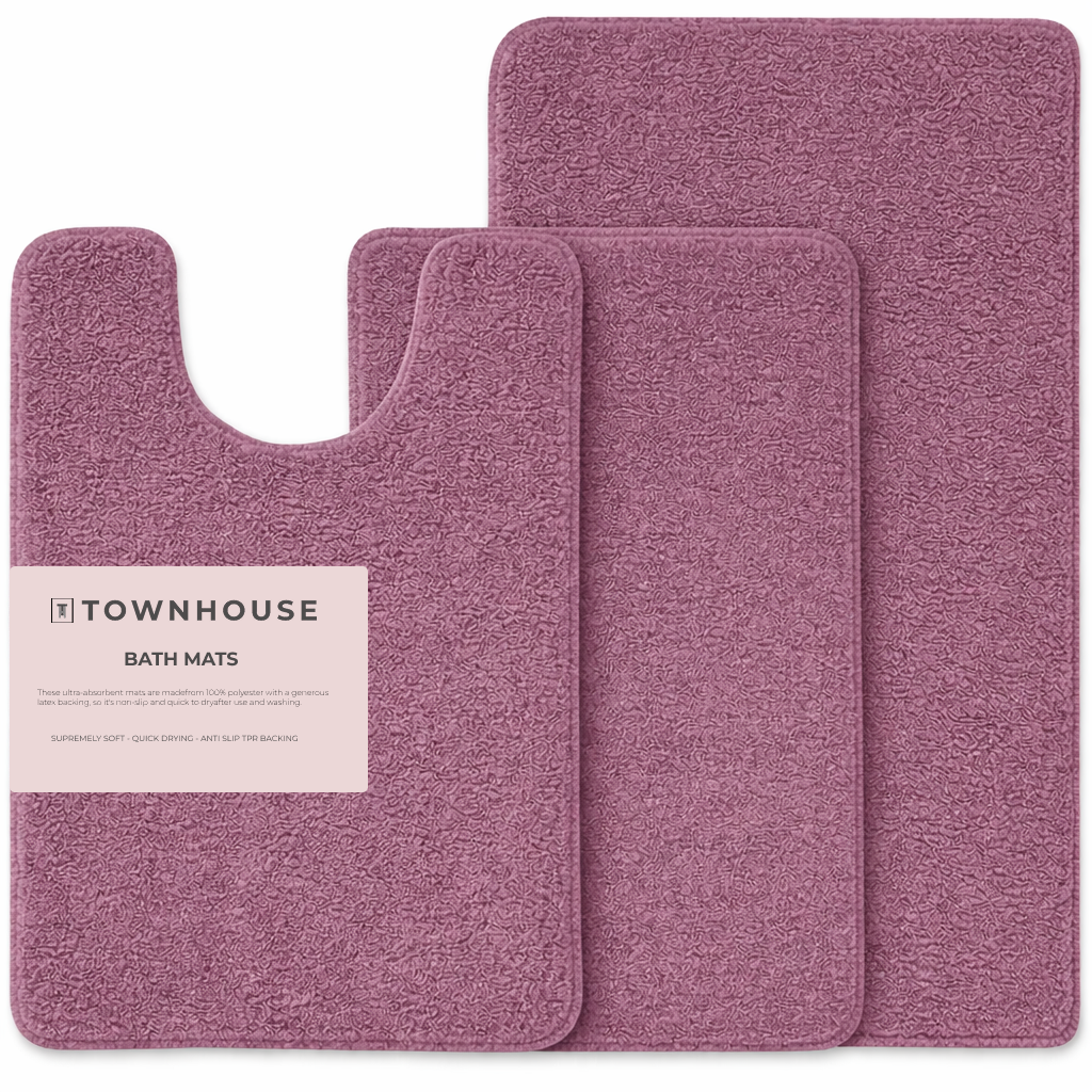 3-piece Bathmat Set (Bathmat 16x24, Bathmat 24x40, Contour 21.2x23.6)