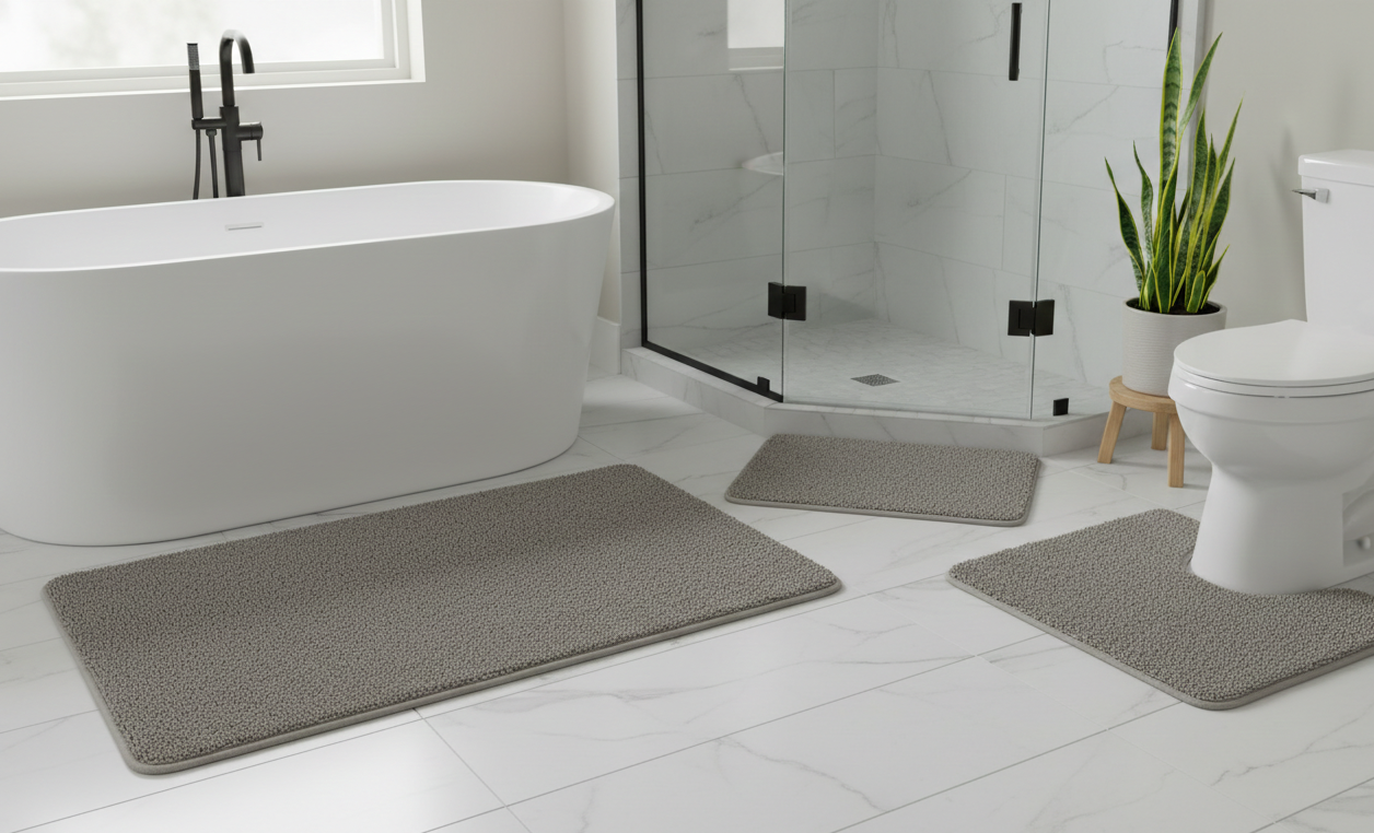 3-piece Bathmat Set (Bathmat 16x24, Bathmat 24x40, Contour 21.2x23.6)