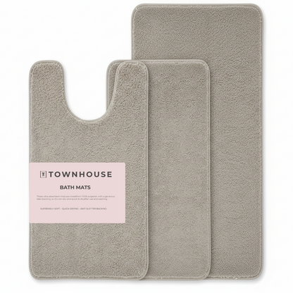 3-piece Bathmat Set (Bathmat 16x24, Bathmat 24x40, Contour 21.2x23.6)