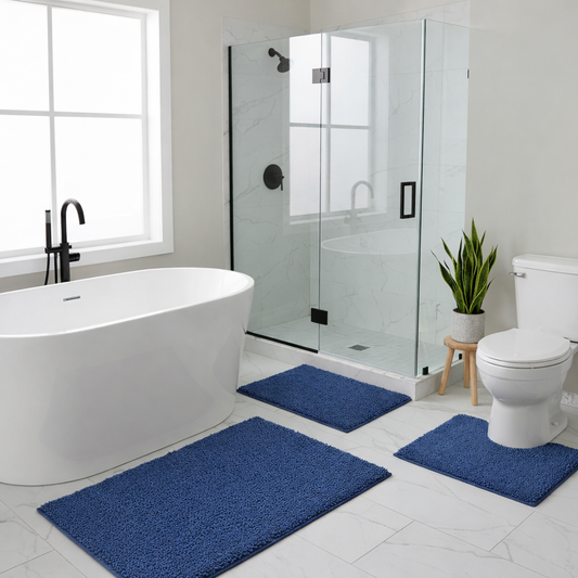 3-piece Bathmat Set (Bathmat 16x24, Bathmat 24x40, Contour 21.2x23.6)