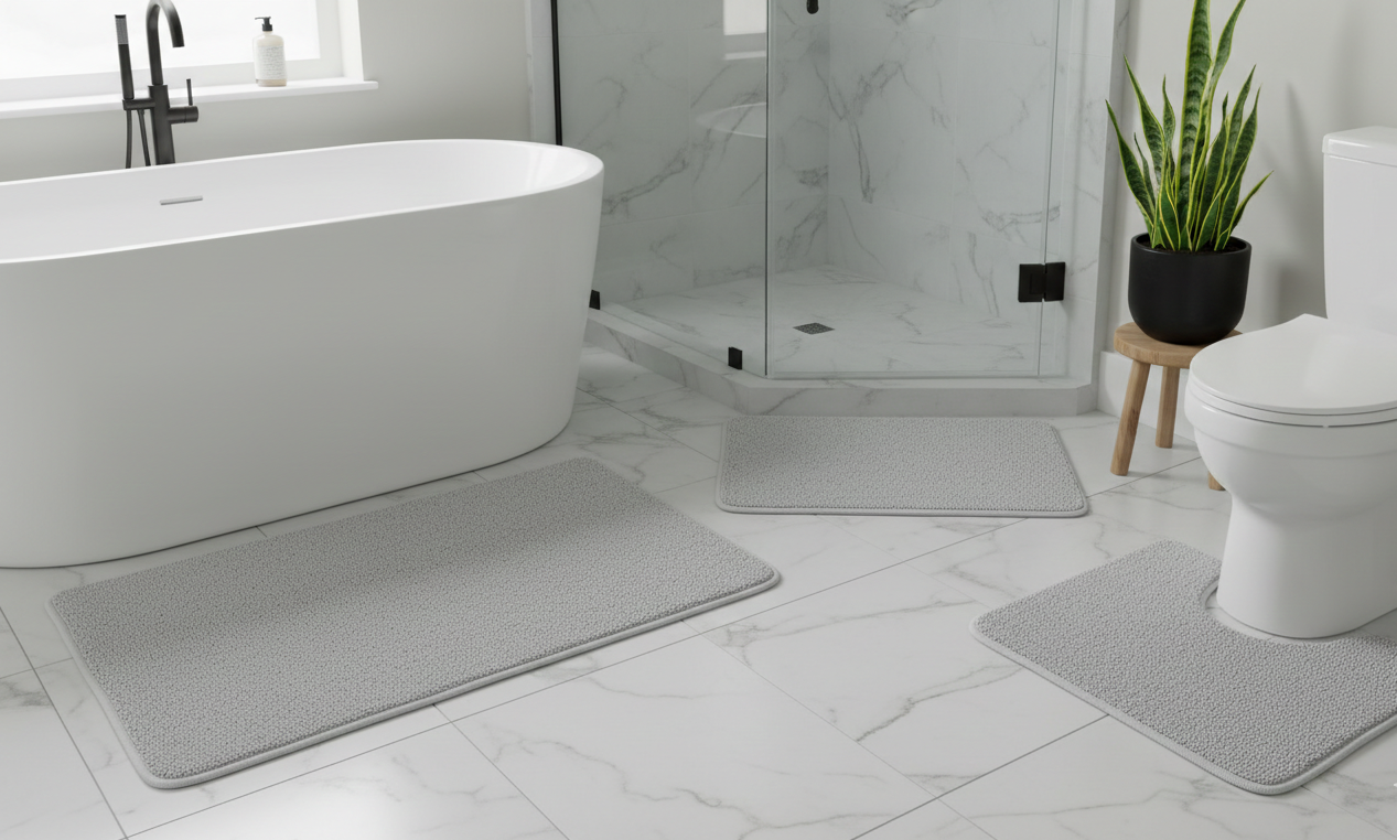 3-piece Bathmat Set (Bathmat 16x24, Bathmat 24x40, Contour 21.2x23.6)