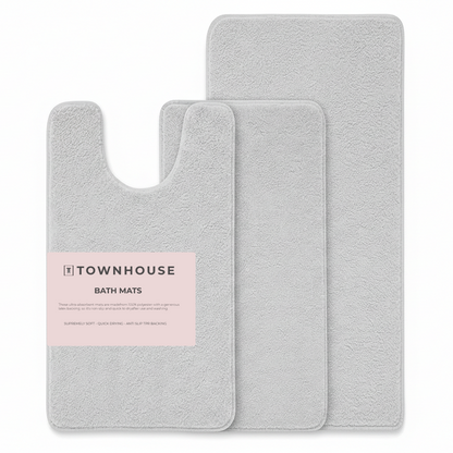 3-piece Bathmat Set (Bathmat 16x24, Bathmat 24x40, Contour 21.2x23.6)