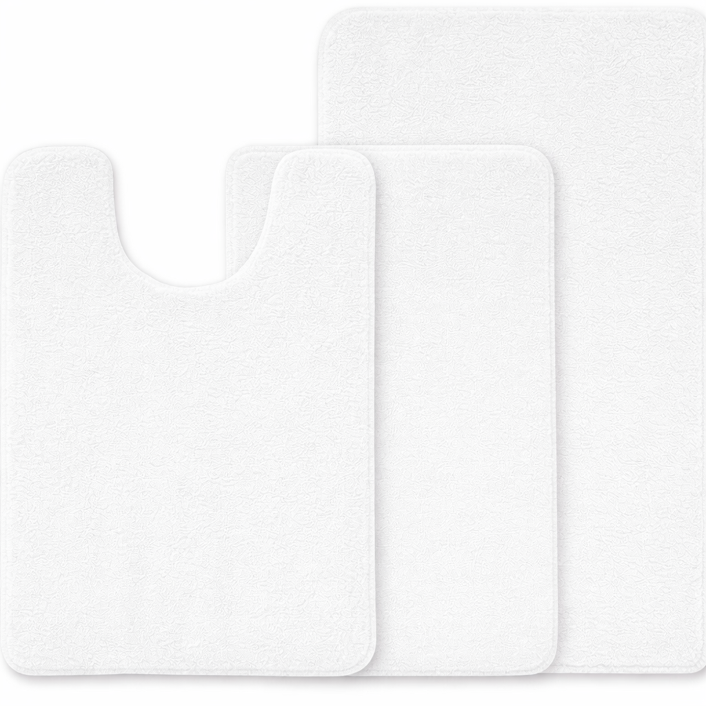 3-piece Bathmat Set (Bathmat 16x24, Bathmat 24x40, Contour 21.2x23.6)