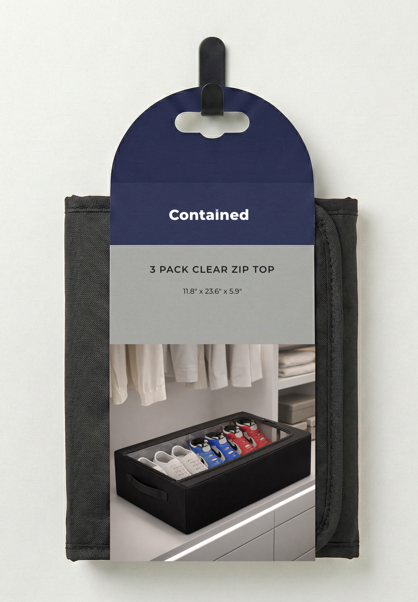 3 PC STORAGE CLEAR ZIP TOP