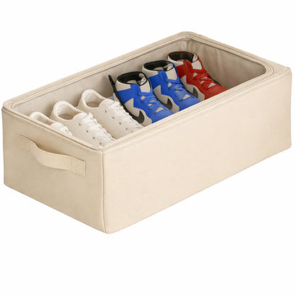 3 PC STORAGE TOTE WITH CLEAR ZIP TOP 15CM
