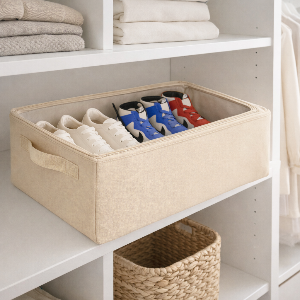 3 PC STORAGE TOTE WITH CLEAR ZIP TOP 15CM