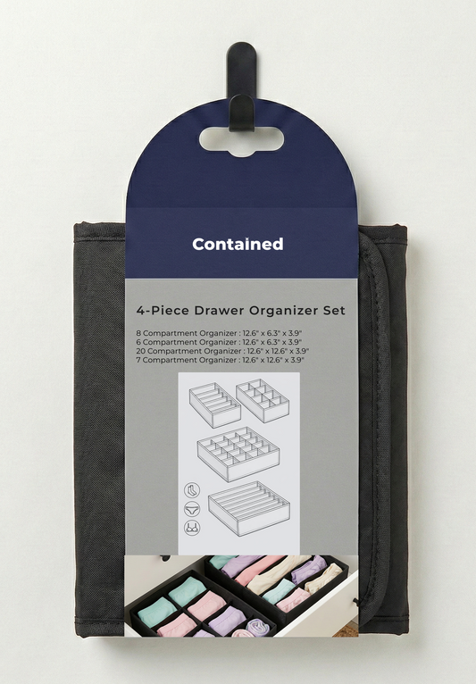 4-Piece Drawer Organizer Set