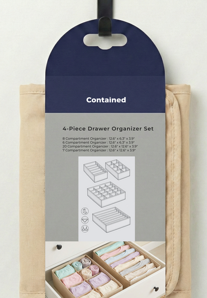 4-Piece Drawer Organizer Set