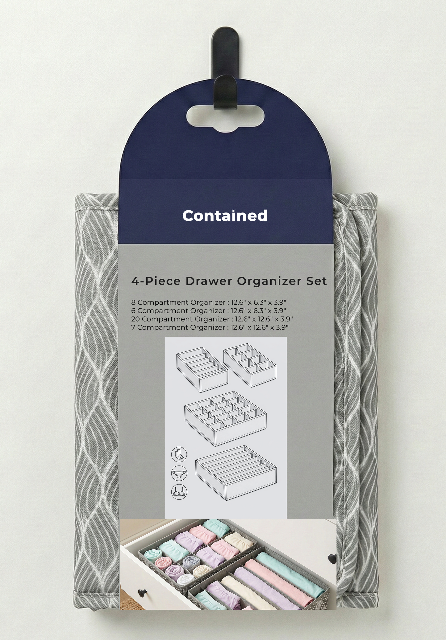 4-Piece Drawer Organizer Set