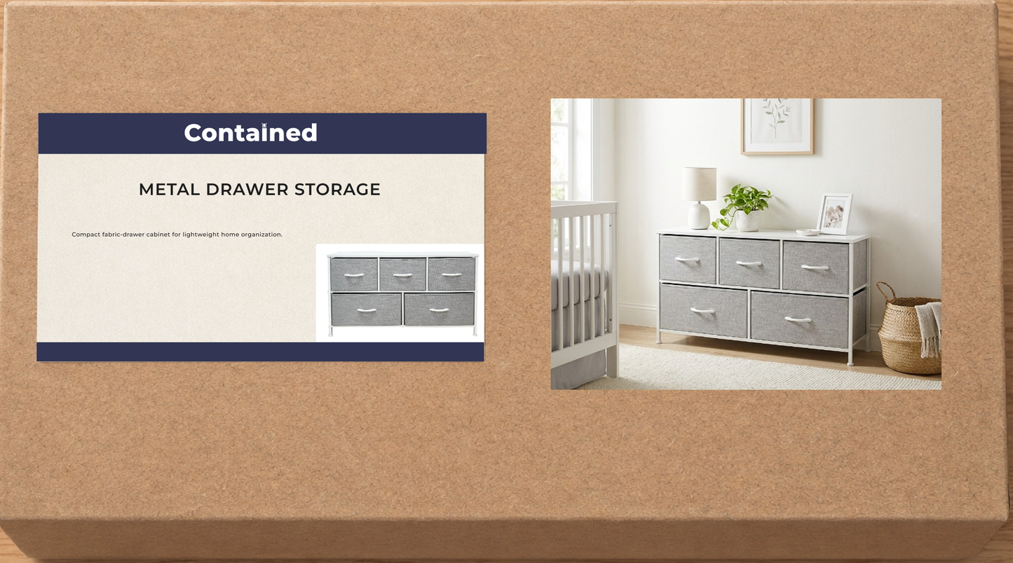 5 DRAWER METAL FRAME CABINET
